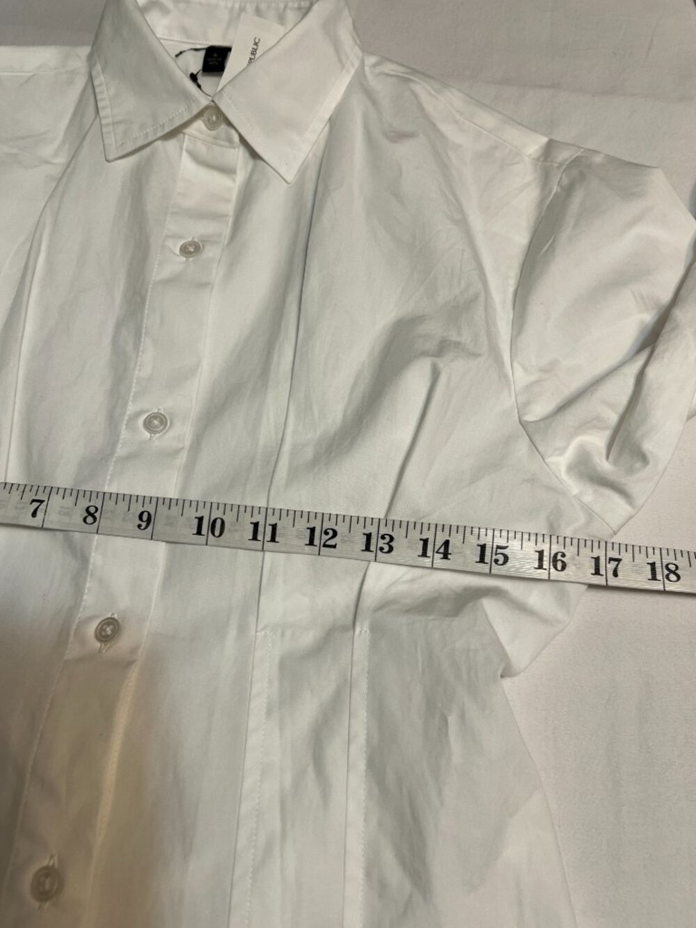 NWT Banana Republic White Cotton Shirt Dress Womens Size 6 Button Front Midi - Picture 8 of 11